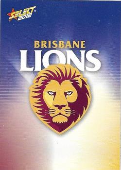 2012 Select AFL Champions #13 Brisbane Lions Front